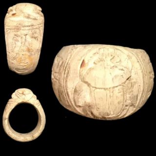 Ancient Egyptian Scarab Ring 300 Bc (2)