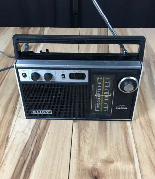 Vintage Sony " Sensitive " Fm/am Afc Transistor Radio Tfm - 7250w Great