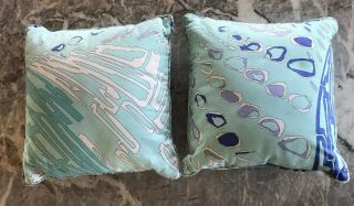 Vintage Emilio Pucci authentic Made In Italy abstract pillows Rare Set Of 2 2