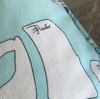 Vintage Emilio Pucci authentic Made In Italy abstract pillows Rare Set Of 2 6