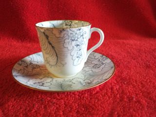 Cauldon Ware England Demitasse Tea Cup Mermod & Jaccard Jewelry Saucer Porcelain