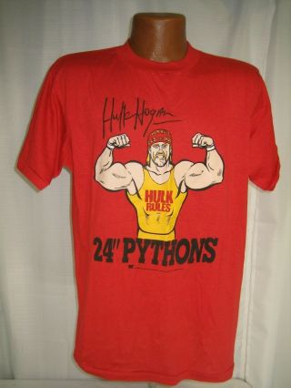 Rare Vintage 1989 Hulk Hogan Thin Red Shirt Xl Vtg 80 Vtg Wwf Wwe