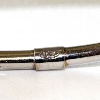 14k white gold textured patterned bangle bracelet 3.  1g vintage antique 7 1/2 