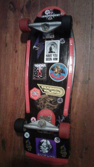 Vintage 1989 Powell Peralta Tony Hawk Complete Skateboard With Trackers & Vision