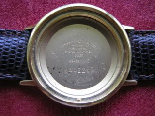 Vintage Longines Admiral 18K Gold Automatic Mens Wrist Watch,  Linen Texture Dial 4