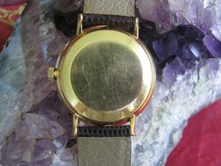 Vintage Longines Admiral 18K Gold Automatic Mens Wrist Watch,  Linen Texture Dial 6