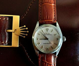 Very Rare Rolex Oyster Perpetual Automatic 6548 Mid Size Steel 1965