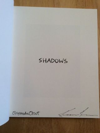 Shadows Signed By Alexandra Grant & Keanu Reeves Hardcover,  Photos Rare