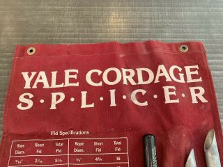 Rare Vintage Yale Cordage Rope Splicing Kit 7