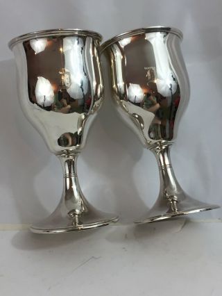 2 Vintage Tiffany & Co Sterling Silver Goblets Circa 1907 - 1947 Initial D