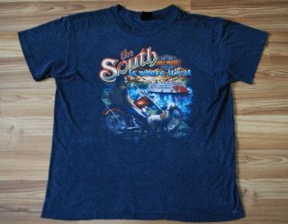 Vintage 1989 Harley Davidson The South Is Where It’s At 3d Emblem Rare Shirt