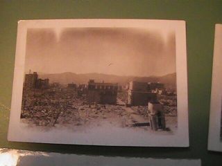 FOUR WWII Hiroshima photos after bombing very rare one of a kind 4