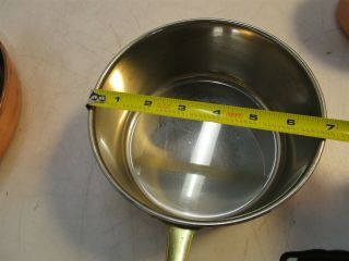 Vintage Set of Copper Lined Cookware: Pots & Pans 5