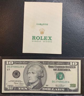 Rare Vintage Rolex Guarantee Paper 1970s Blank For 5513 6263 6265