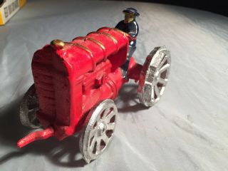 Antique Cast Iron Toy Tractor Ford Red Vintage Farm Toys Very Nr