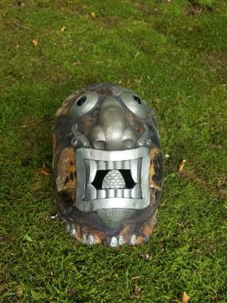 Vintage Ritual Kapala Mask Turtle Shell Silver Tibetan Nepal Hindu Buddhist 2