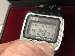 SEIKO 0674 - 5000 1973 LC Quartz LCD Digital watch - James Bond Rare uhr MOT 8