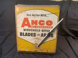 Vintage Anco Wiper Blade Display Cabinet Chevy Ford Dodge Gm Chrysler Amc Jeep