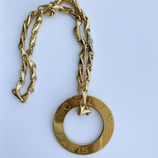 Authentic Celine Paris Gold Tone Massive Necklace Vintage