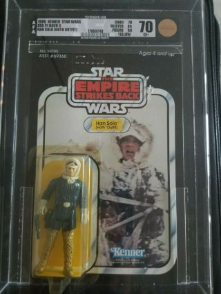 Vintage Kenner Star Wars Esb Han Solo (hoth Outfit) Moc Afa