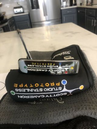 Rare Scotty Cameron Studio Stainless Proto Type Newport 1.  5 All 3