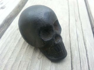 Skull Large Burma Opium Or Gold Weight.  444 Grams 15.  6 Ounces Heavy Cast Iron