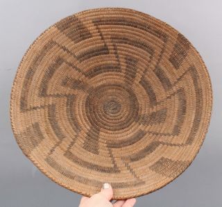 Large Antique Circa - 1900 Western Native American Pima Indian Basket Plate