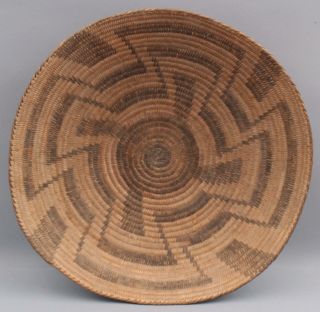 Large Antique Circa - 1900 Western Native American Pima Indian Basket Plate 3