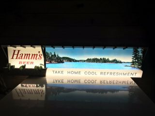 Hamm ' s Beer Vintage 1957 Lighted Sign Land of Sky Blue Waters Rare Sign 2