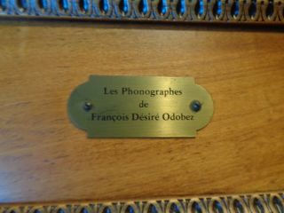 RARE FRENCH PHONOGRAPH - Le PHONOGRAPHES de FRANCOIS DESIRE ODOBEZ,  WOOD HORN 2