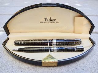 Rare Vintage Parker Vacumatic Fountain Pen & Mechanical Pencil Set All