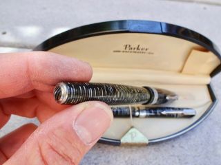 Rare Vintage Parker VACUMATIC Fountain Pen & Mechanical Pencil Set All 2