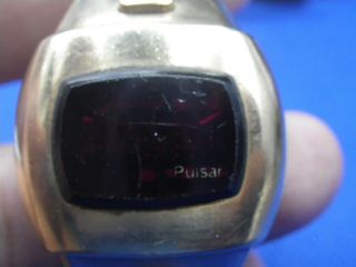 VTG Pulsar Digital LED Time Computer Gold Filled Watch Batteries Ladies 6