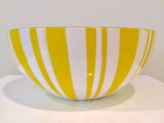Vintage Cathrineholm Yellow Striped Huge 11” Bowl Appears