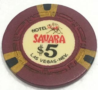 $5 Sahara Hotel Vintage Rare Gaming Casino Chip Las Vegas
