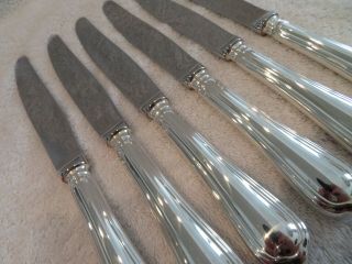 French Silver - Plate 6 Dinner Knives Christofle Spatours O55