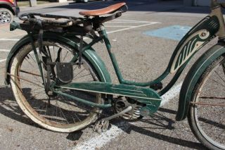 RARE 1940 ' s BF Goodrich Schwinn Debutante Green Girls Bicycle Bike 2