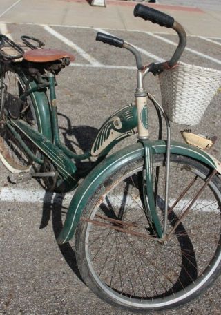 RARE 1940 ' s BF Goodrich Schwinn Debutante Green Girls Bicycle Bike 6