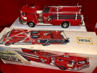 Vintage Hess Fire Firefighter Red Truck 1970 Nib Shape