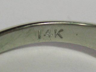 Vintage - 14k White Gold w/1.  14 TCW Diamonds Engagement Ring Size 6 1/4 - 3.  62 gm 11