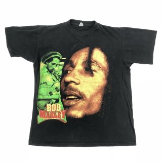 Vintage Bob Marley No Woman No Cry Rap Tee T - Shirt 90s Nas Wu - Tang Biggie 2Pac 2