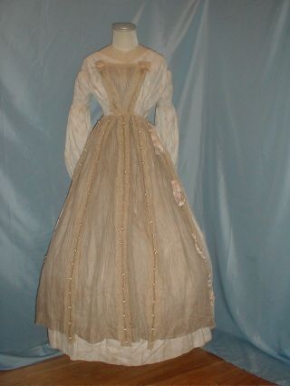 Antique Dress Apron 1860 
