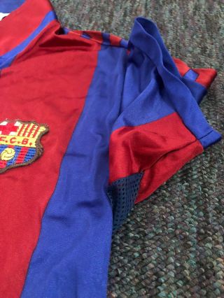 Meyba F.  C.  B.  Barcelona Made In Spain Rare VTG Short Sleeve Football Jersey Shirt 6