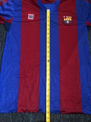 Meyba F.  C.  B.  Barcelona Made In Spain Rare VTG Short Sleeve Football Jersey Shirt 8