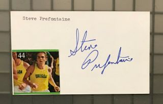 Steve Prefontaine Rare Signed 3x5 Index Card Auto Jsa Loa Deceased 1975 Aged 24