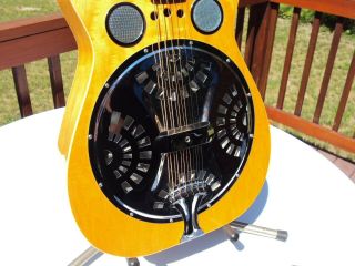 Omi Dobro 815063d Roundneck Vintage Resonator Guitar Maple W/ Case
