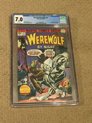 Werewolf By Night 32 Cgc 7.  0 With Rare White Pages (1st App Moon Knight - 1975)