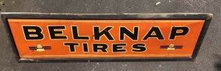 Vintage BELKNAP HARDWARE,  BLUEGRASS Tools,  Metal,  Tires,  Auto Sign 6