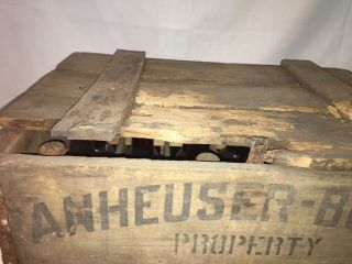 Vintage Antique 1916 Anheuser Busch Budweiser Beer Wood Crate Advertising Wooden 9