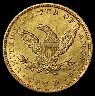 1861 U.  S.  Liberty Head $10 Gold Eagle Coin - QUALITY - Rare Date 2
